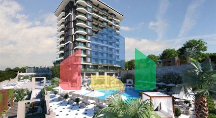 Элитный комплекс на стадии строительства в районе Демирташ