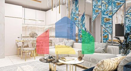 Studio apartment in a premium complex in Demirtas district