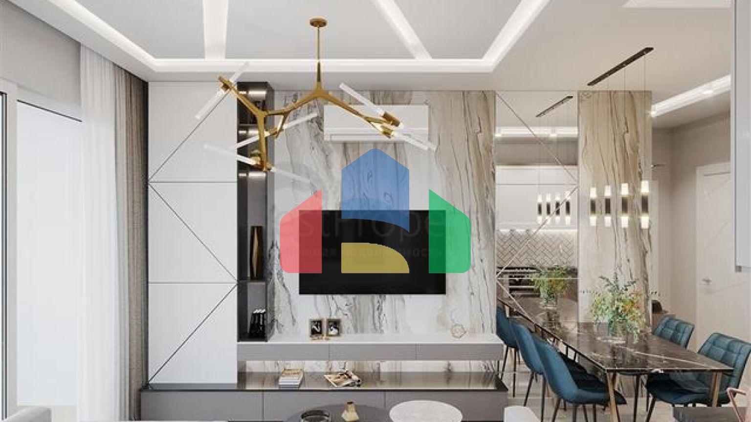 Комплекс с круглогодичной инфраструктурой в зеленом районе Демирташ