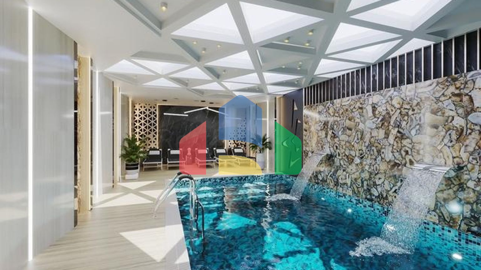 Комплекс с круглогодичной инфраструктурой в зеленом районе Демирташ