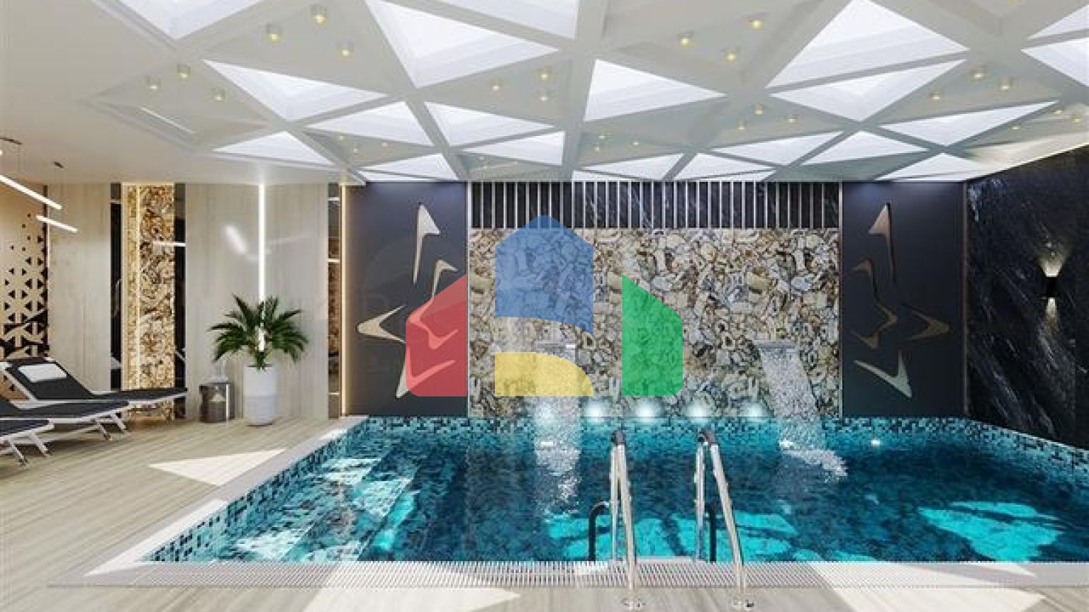 Комплекс с круглогодичной инфраструктурой в зеленом районе Демирташ