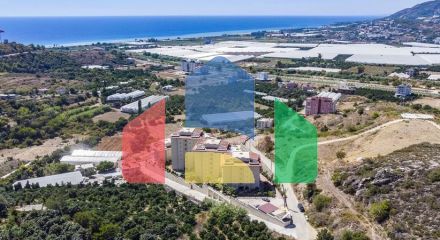 Простора квартира 2 + 1 з видом на море в тихому районі Аланії