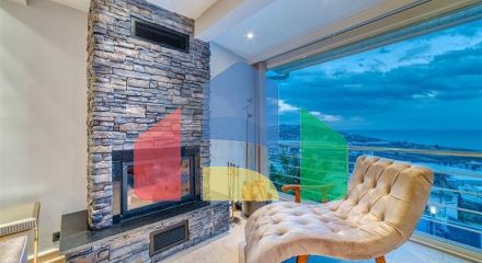 Вилла 5+1 в 800 м от пляжа с панорамными видами на море и горы