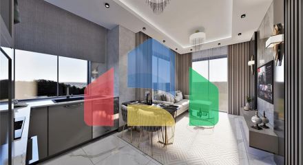 Пентхаус планировкой 2+1 в новом жилом комплексе в районе Демирташ