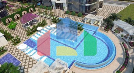1+1 apartment from a well-known developer 200 m from the sea in the Tosmur area
