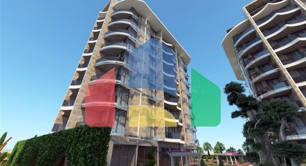 1+1 apartment from a well-known developer 200 m from the sea in the Tosmur area