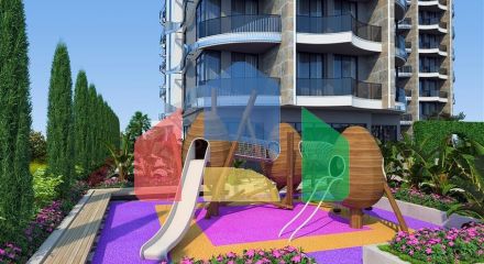 1+1 apartment from a well-known developer 200 m from the sea in the Tosmur area