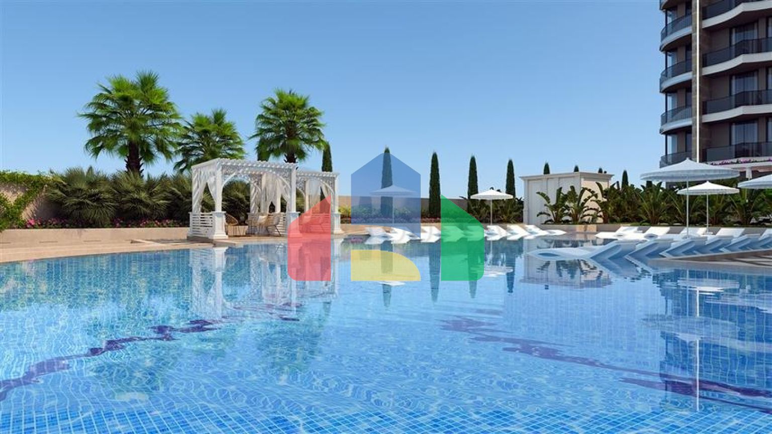 Квартира 1+1 от известного застройщика в 200 м от моря в районе Тосмур