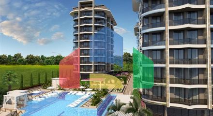 Квартира 1+1 от известного застройщика в 200 м от моря в районе Тосмур Квартира 1+1 от известного застройщика в 200 м от моря в районе Тосмур