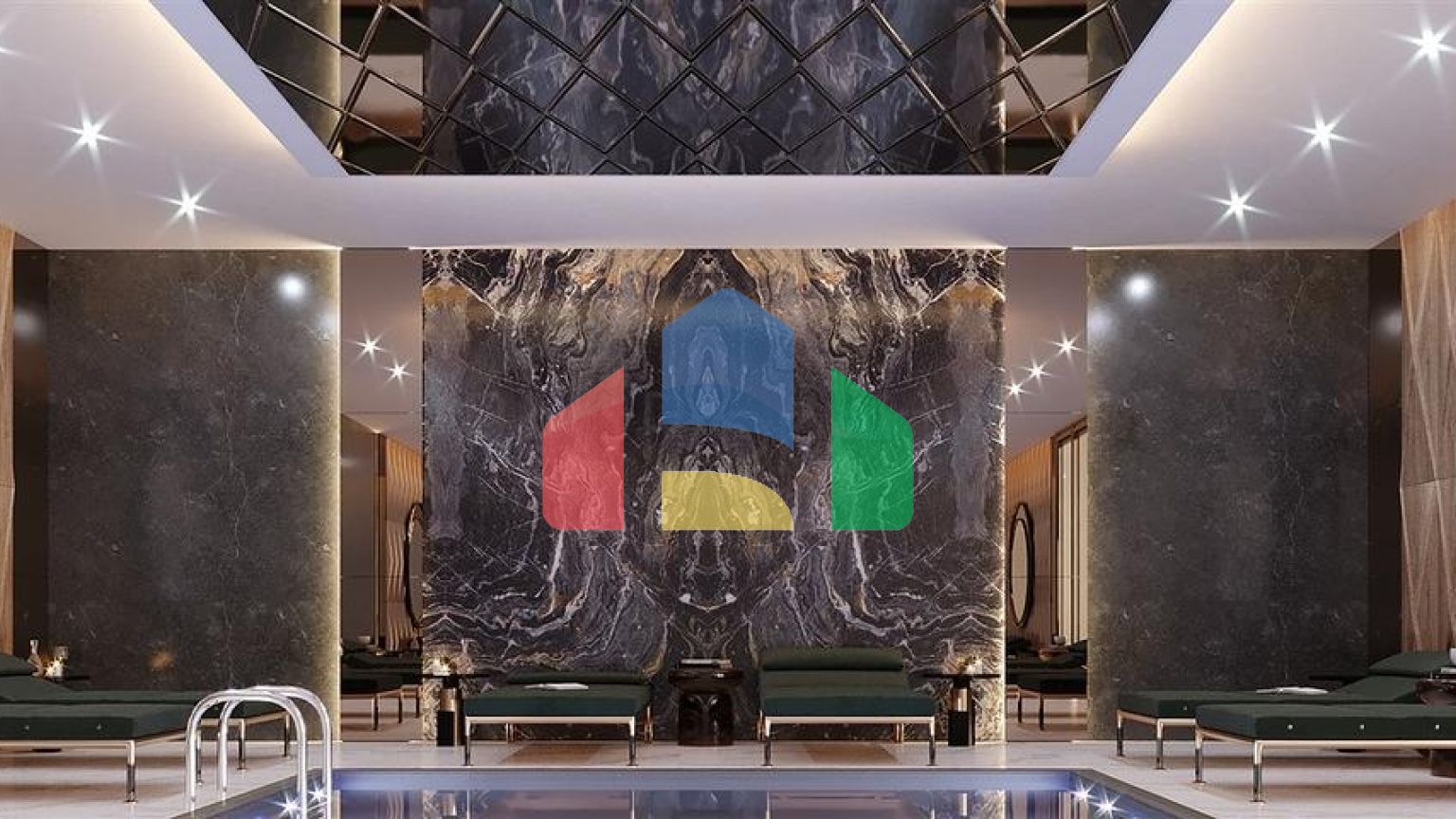 Двухкомнатная квартира в новом комплексе района Тосмур