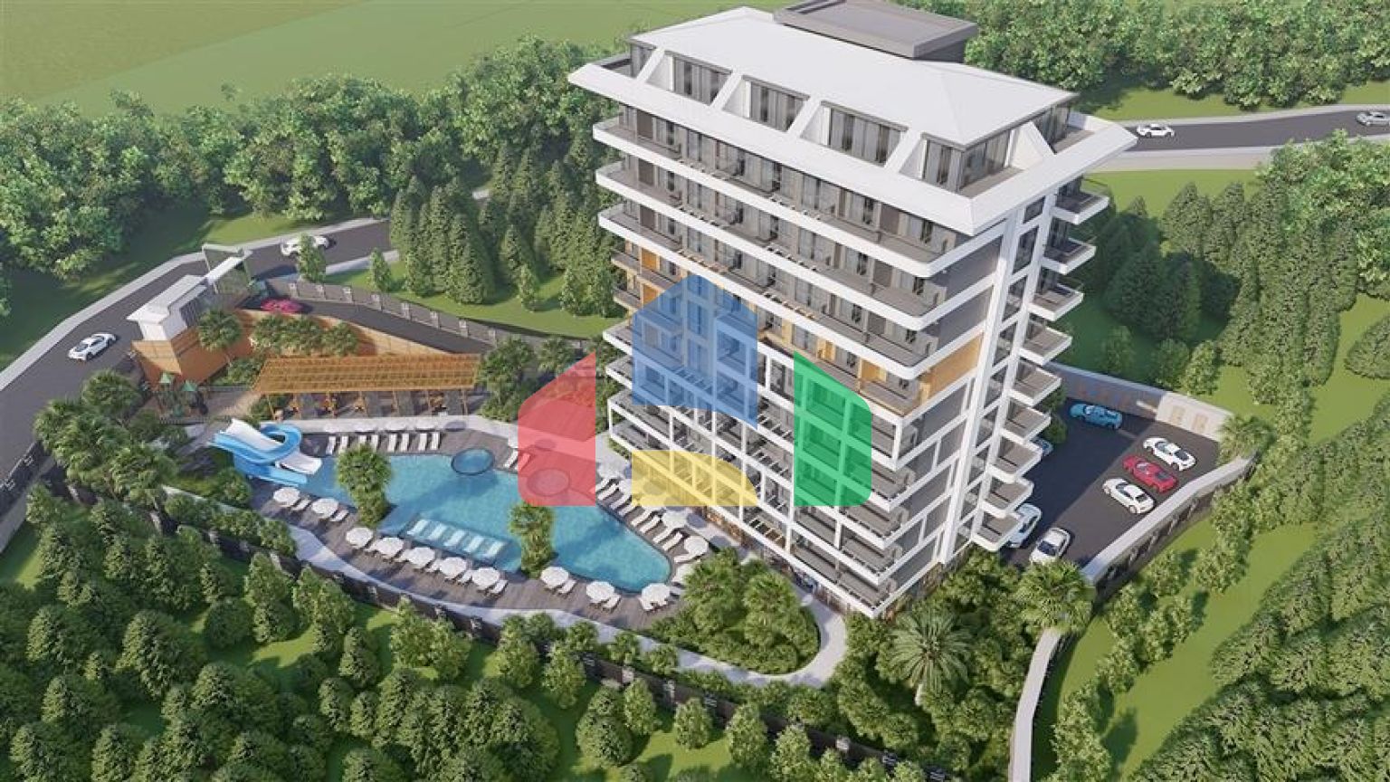 Жилой комплекс с инфраструктурой в шаговой доступности от моря в районе Тосмур