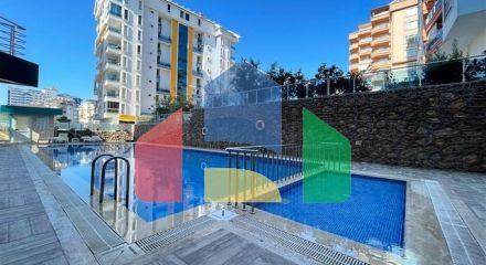 Spacious two-bedroom apartment with a large balcony and sea view