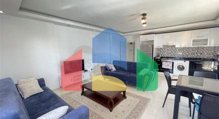 Spacious two-bedroom apartment with a large balcony and sea view