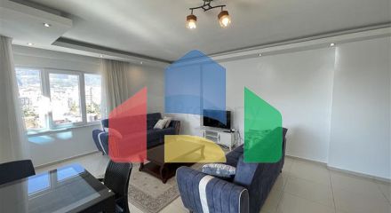 Spacious two-bedroom apartment with a large balcony and sea view