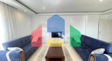 Spacious two-bedroom apartment with a large balcony and sea view