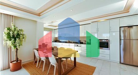 Квартира 3 + 1 на березі моря в районі Тосмур