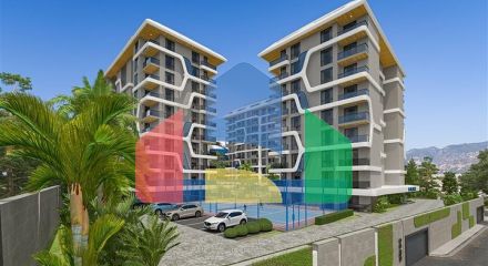 New luxury project with covered parking in Tosmur area