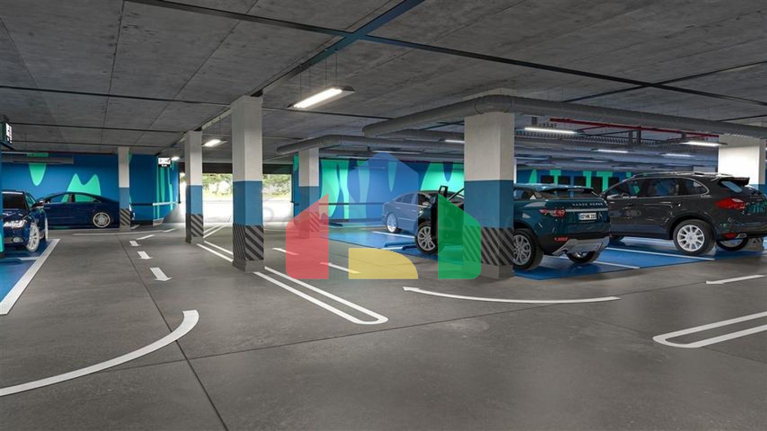 Новый проект класса люкс с крытым паркингом в районе Тосмур