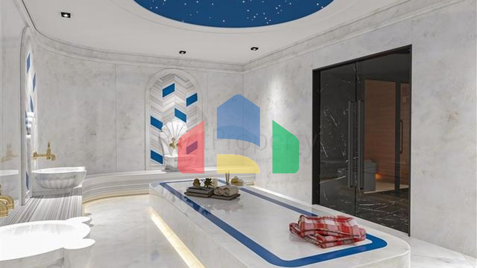 Новый проект класса люкс с крытым паркингом в районе Тосмур