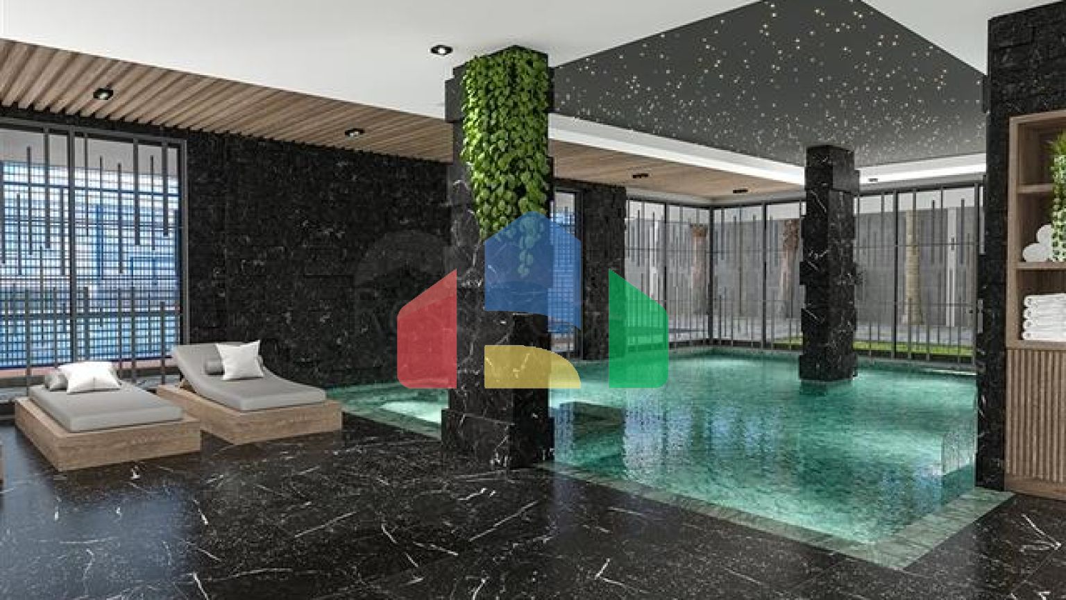 Новый проект класса люкс с крытым паркингом в районе Тосмур