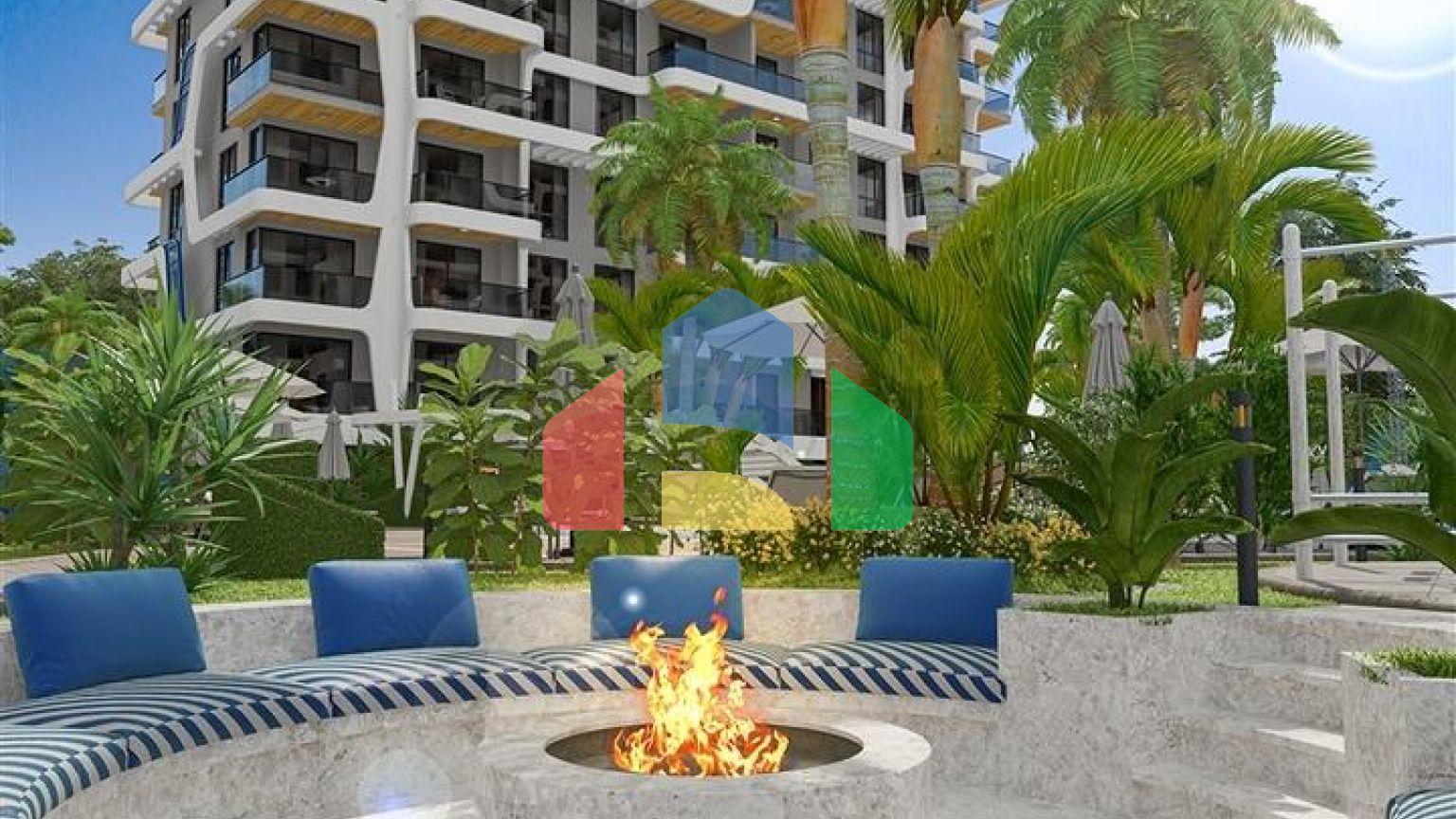 Новый проект класса люкс с крытым паркингом в районе Тосмур