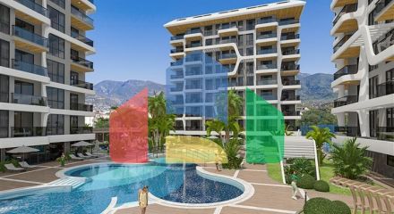 Новый проект класса люкс с крытым паркингом в районе Тосмур