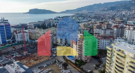 Luxury apartment with a view of the sea and the fortress in the Tosmur area