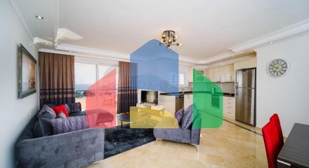 Luxury apartment with a view of the sea and the fortress in the Tosmur area