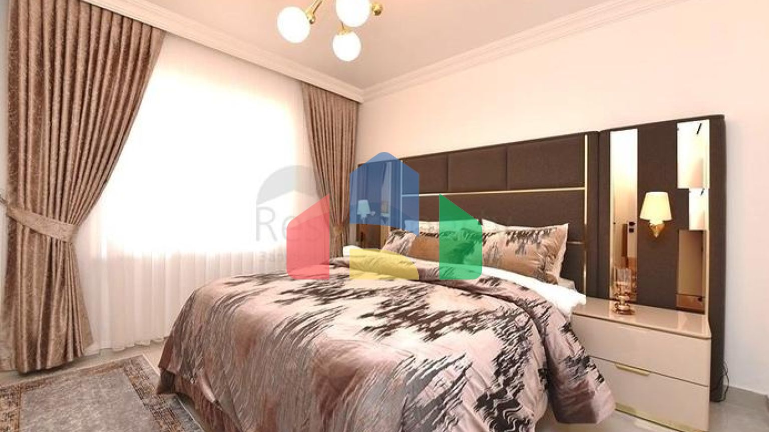 Уютные апартаменты 2+1 с видом на море в Тосмуре