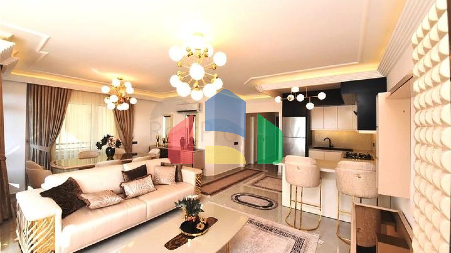 Уютные апартаменты 2+1 с видом на море в Тосмуре