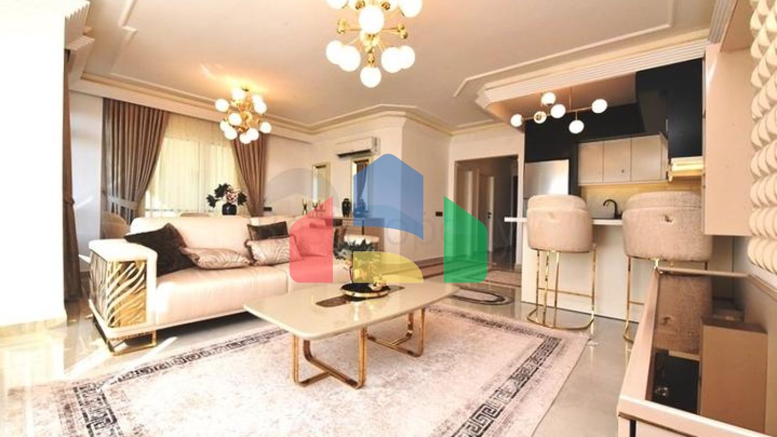 Уютные апартаменты 2+1 с видом на море в Тосмуре