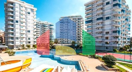 Квартира 3+1 с развитой инфраструктурой комплекса в районе Тосмур