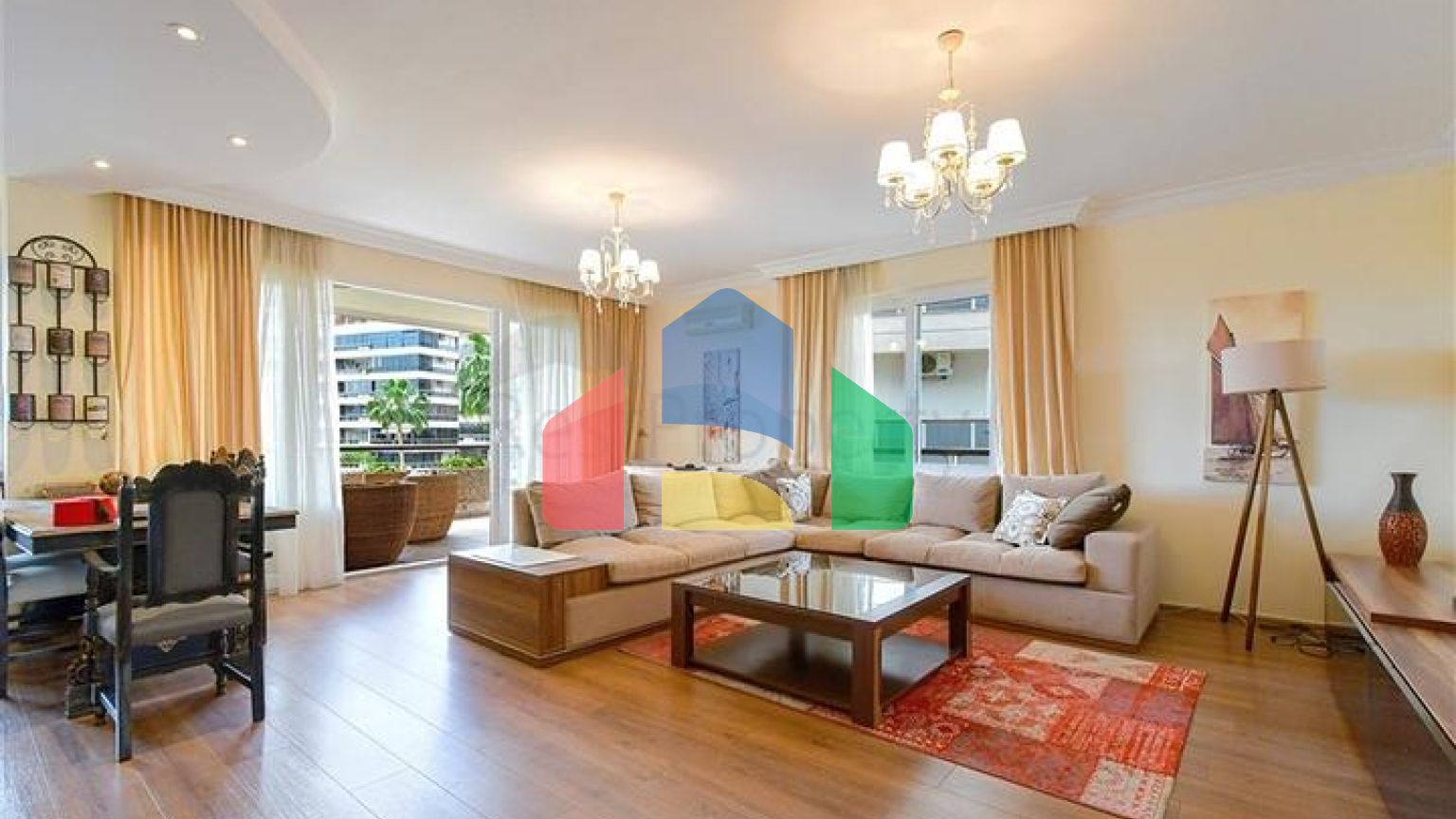 Светлая 2+1 квартира в развитом жилом комплексе в районе Тосмур