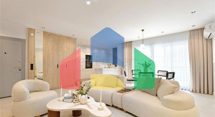 Стильная квартира 2+1 с продуманной планировкой в районе Тосмур