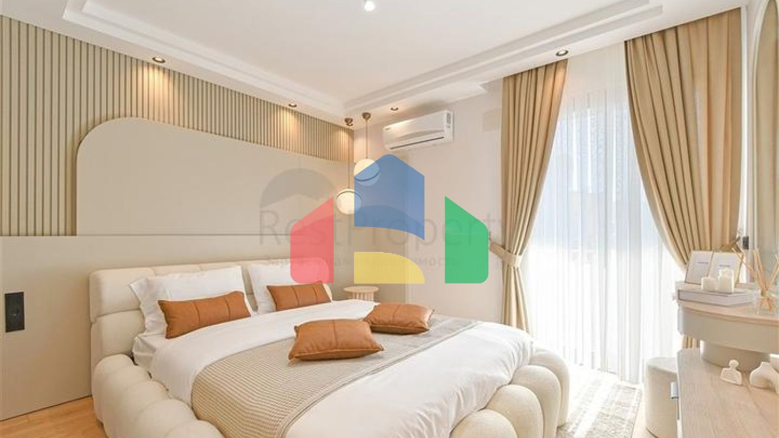 Стильная квартира 2+1 с продуманной планировкой в районе Тосмур