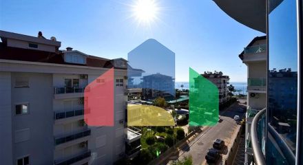 4+1 duplex penthouse in Kestel area, just 20 m from the sea