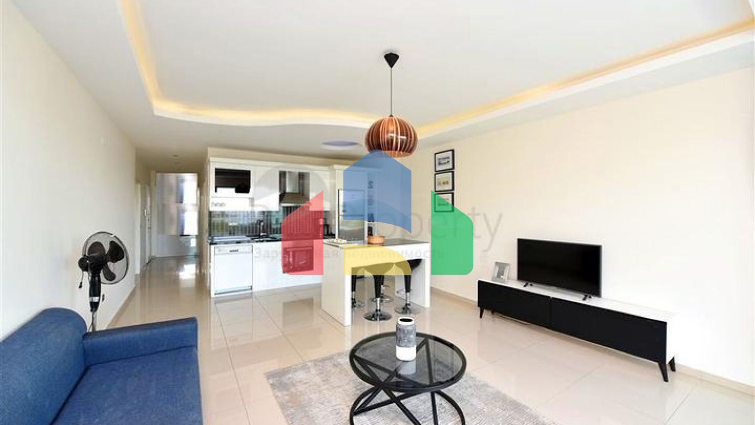 Просторная двухкомнатная квартира в 50 м от моря