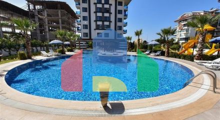 1+1 apartment on the first coastline in Kestel