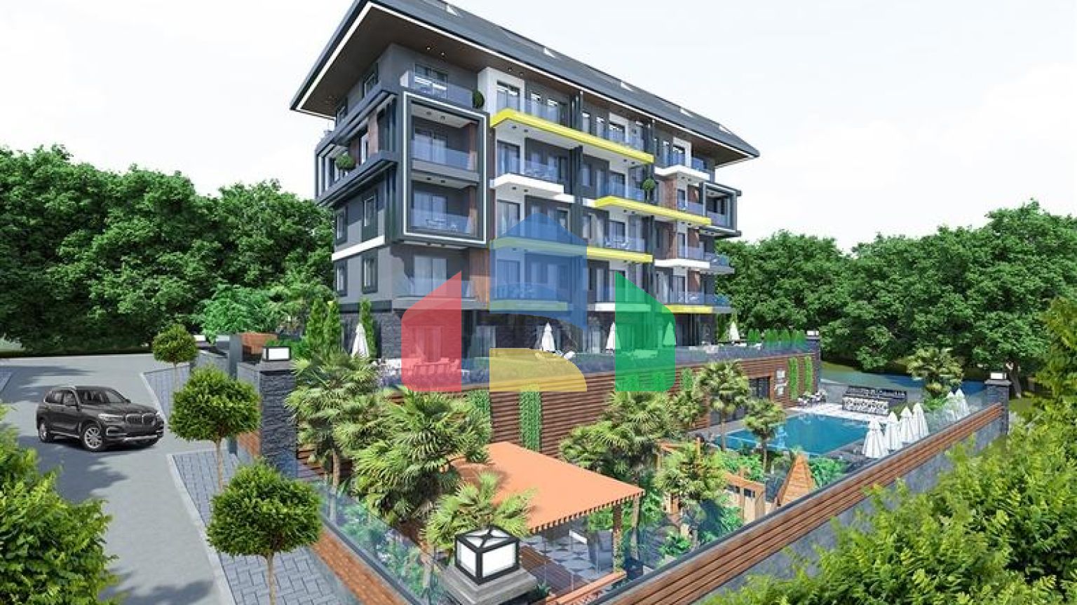 Новый проект в районе Кестель в 750 м от моря