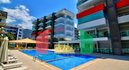 Furnished 1+1 apartment with sea view in Kestel area