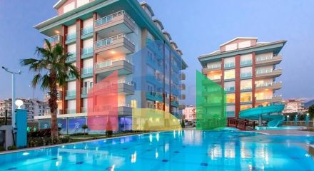 A 2+1 apartment in the Kestel area, just 50 m from the sea