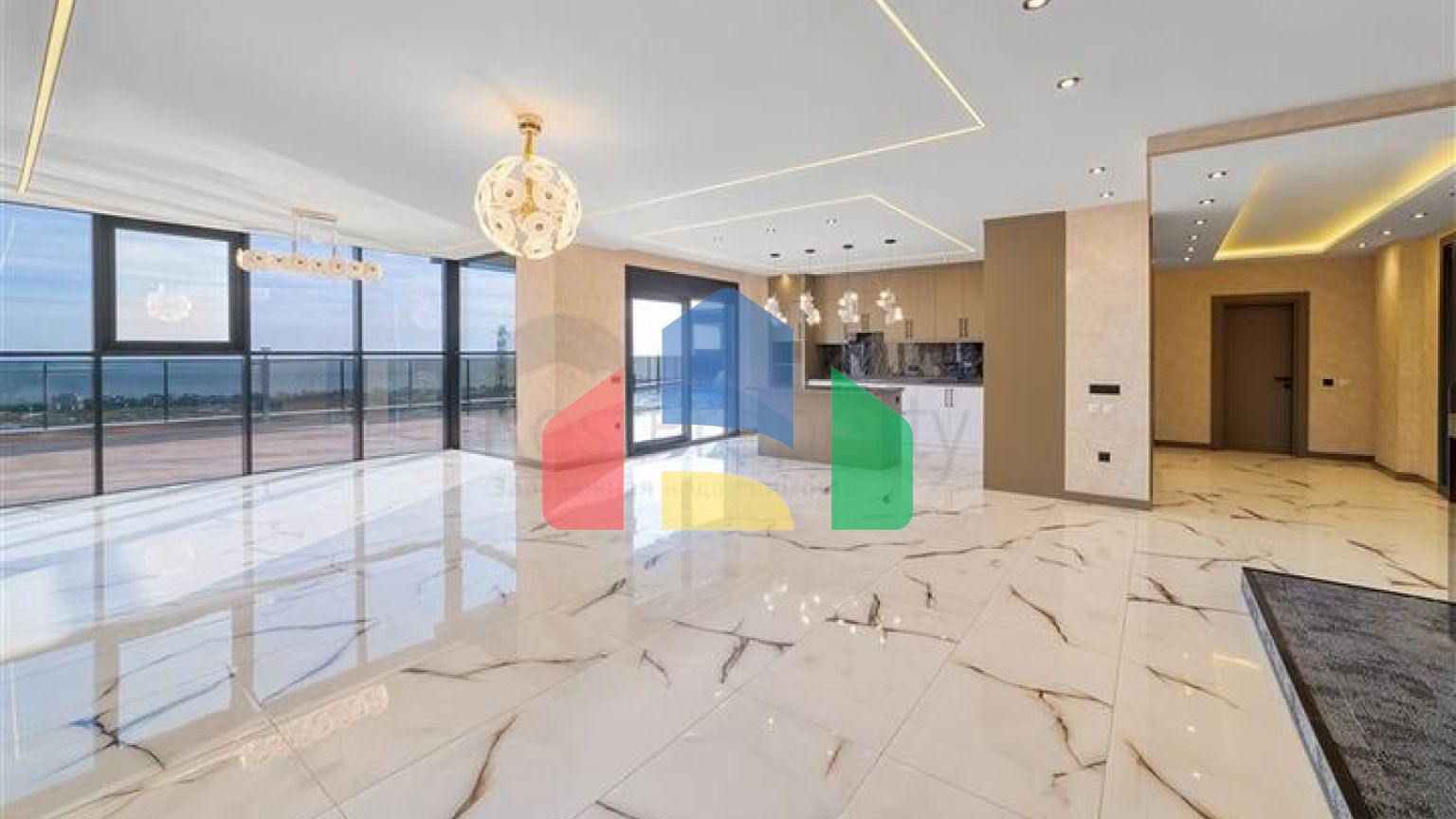 Простора вілла 4 + 1 з видом на море і власною інфраструктурою в Кестелі