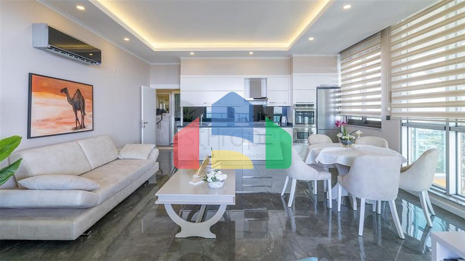 Квартира 1+1 с полной инфраструктурой комплекса в районе Кестель