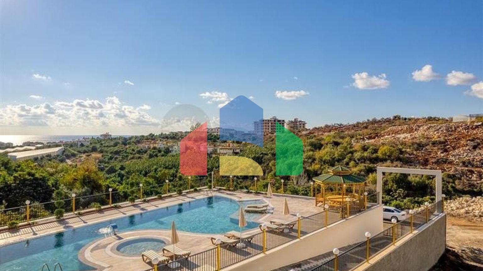 Современная квартира 1+1 в районе Кестель в новом доме