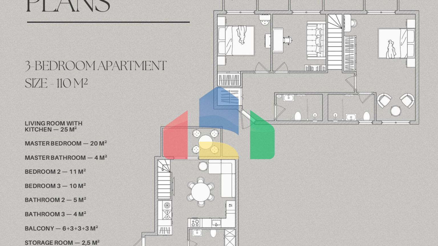 Продажа - Двухуровневая квартира 110 m² на Крите
