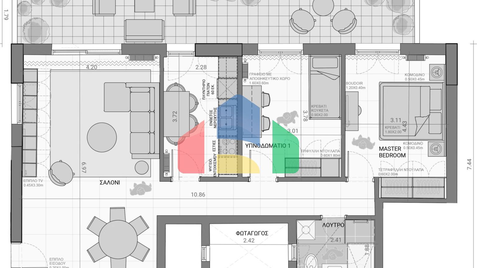 Продаж - Квартира 86 m² на о. Корфу