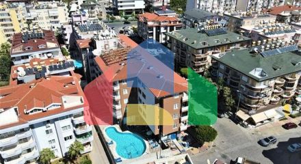 1+1 apartment in Oba area just 550 m from the sea