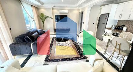 Cozy 2+1 apartment in the Oba area, 300 m from the sea
