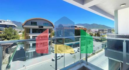 Пентхаус 2 + 1 з терасою в сучасному комплексі в районі Оба