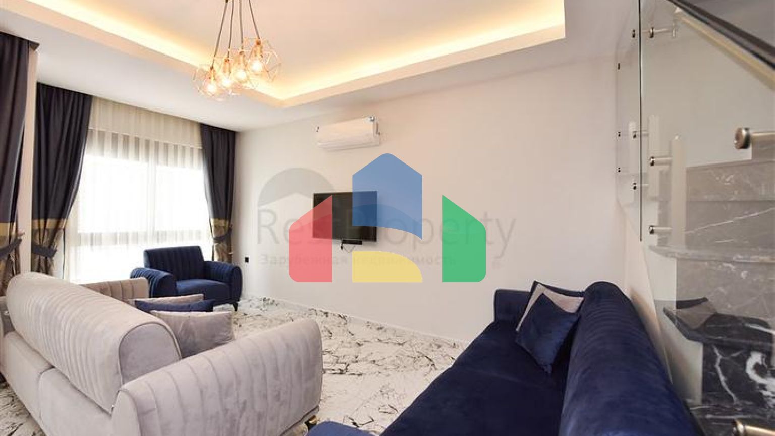 Меблированный пентхаус 2+1 в районе Оба